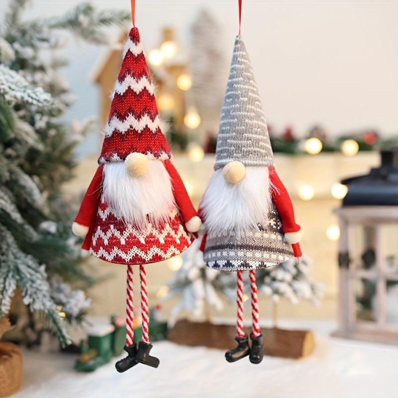 Christmas Faceless Old Man Pendant Knitted Doll Santa Claus Charm Outfit