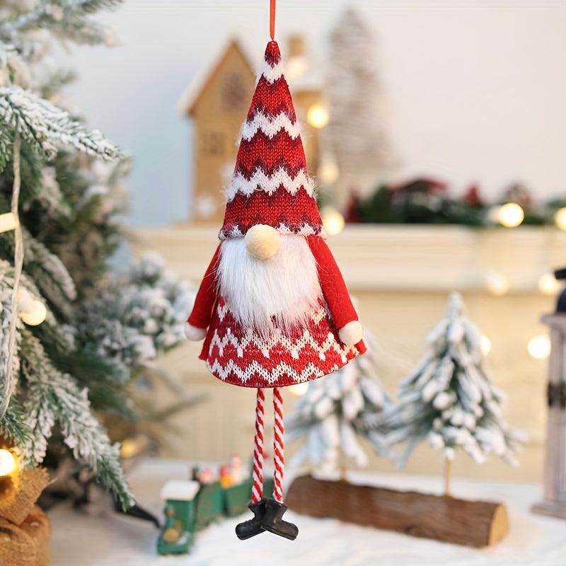 Christmas Faceless Old Man Pendant Knitted Doll Santa Claus Charm Outfit