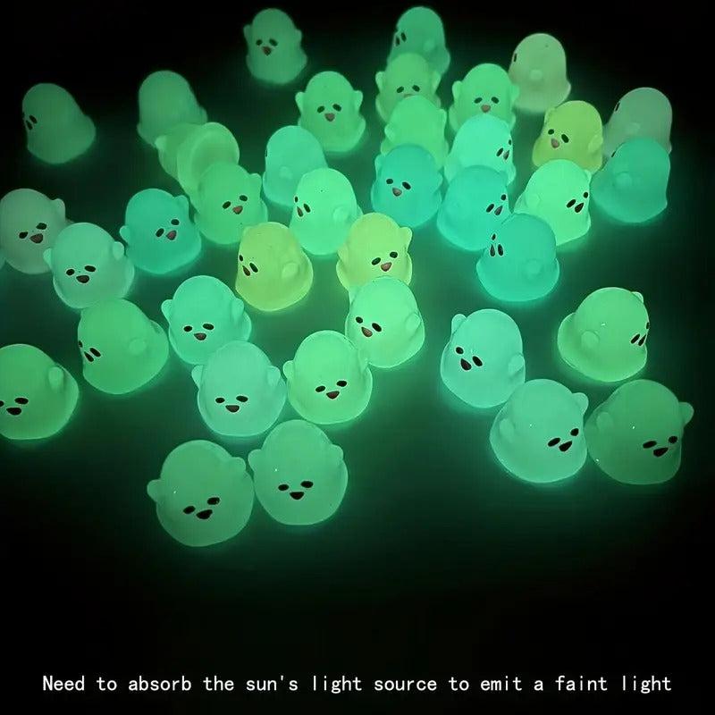 7pcs Little Ghost Micro Ornament Set Resin Accessories Random
