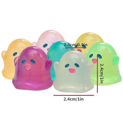 7pcs Little Ghost Micro Ornament Set Resin Accessories Random