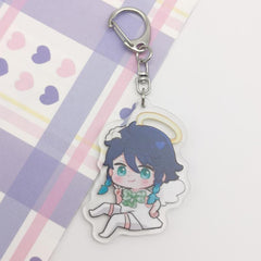 Anime Game Angel Keychain Backpack Pendant Car Keychain Christmas Gift