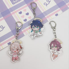 Anime Game Angel Keychain Backpack Pendant Car Keychain Christmas Gift