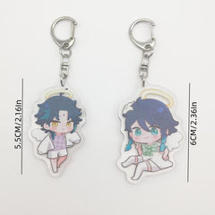 Anime Game Angel Keychain Backpack Pendant Car Keychain Christmas Gift