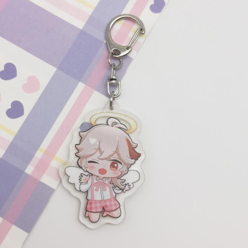 Anime Game Angel Keychain Backpack Pendant Car Keychain Christmas Gift