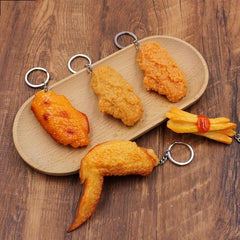 PVC Fried Chicken Leg Potato Pendant Model