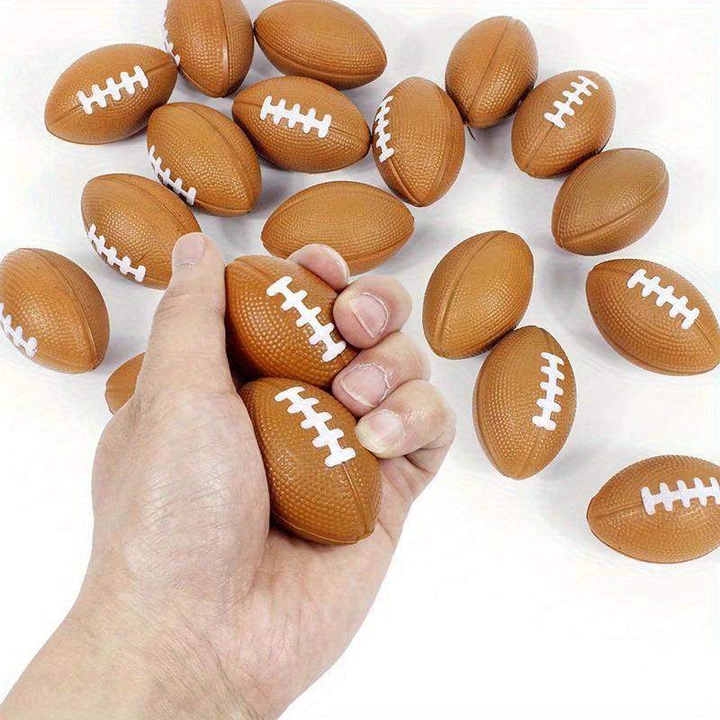 5pcs Brown Rugby Bouncy Balls Sports Party Decor