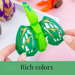 6pcs Dinosaur Dolls Transforming Robot Toy Set