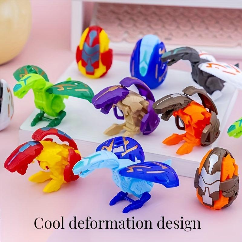 6pcs Dinosaur Dolls Transforming Robot Toy Set