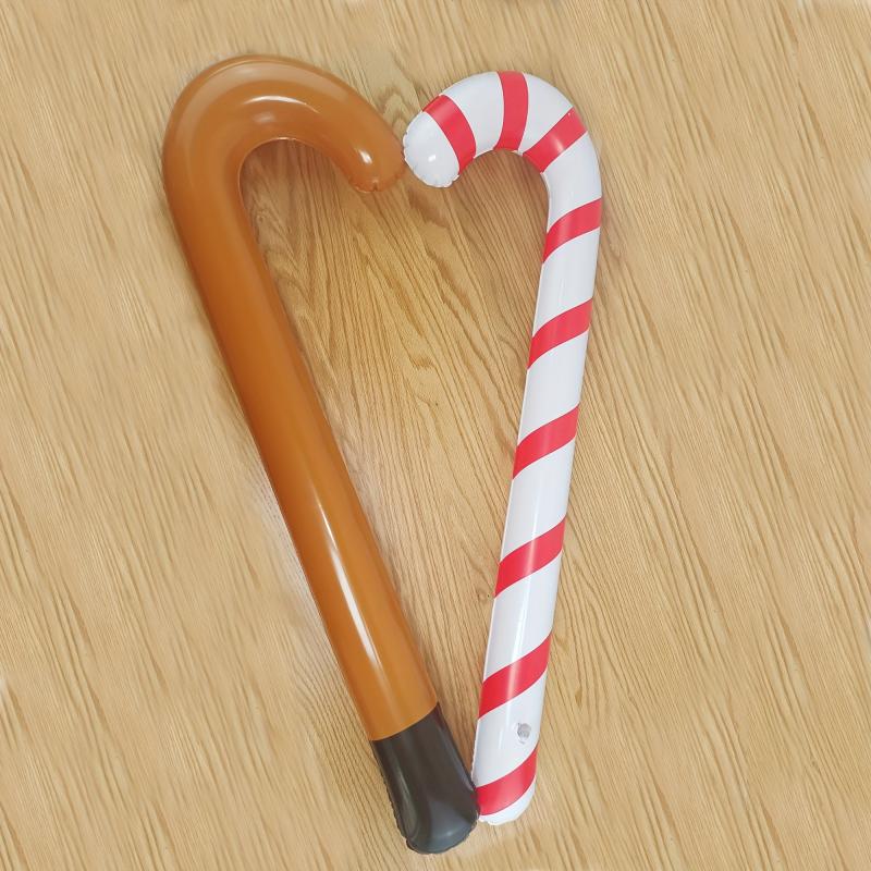 Inflatable Santa Claus Red Elk Crutches Party Props