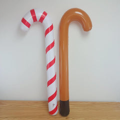 Inflatable Santa Claus Red Elk Crutches Party Props