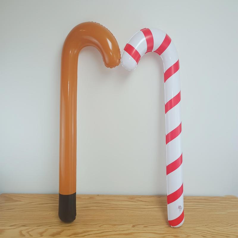Inflatable Santa Claus Red Elk Crutches Party Props