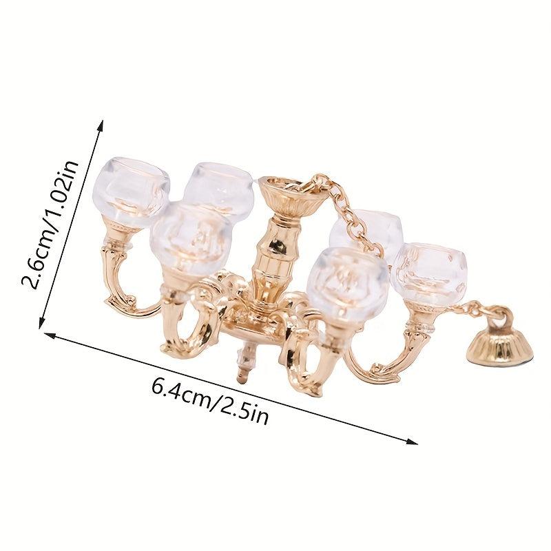 1/12 Dollhouse Lamp Chandelier Light Furniture Model Decor Toy