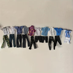 14pcs Doll Clothes, 3 Sets Casual Wear, 3 Pants, 2 Shoes for Doll