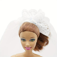 81in Wedding Dress with Headdress - Christmas Gift for Dolls