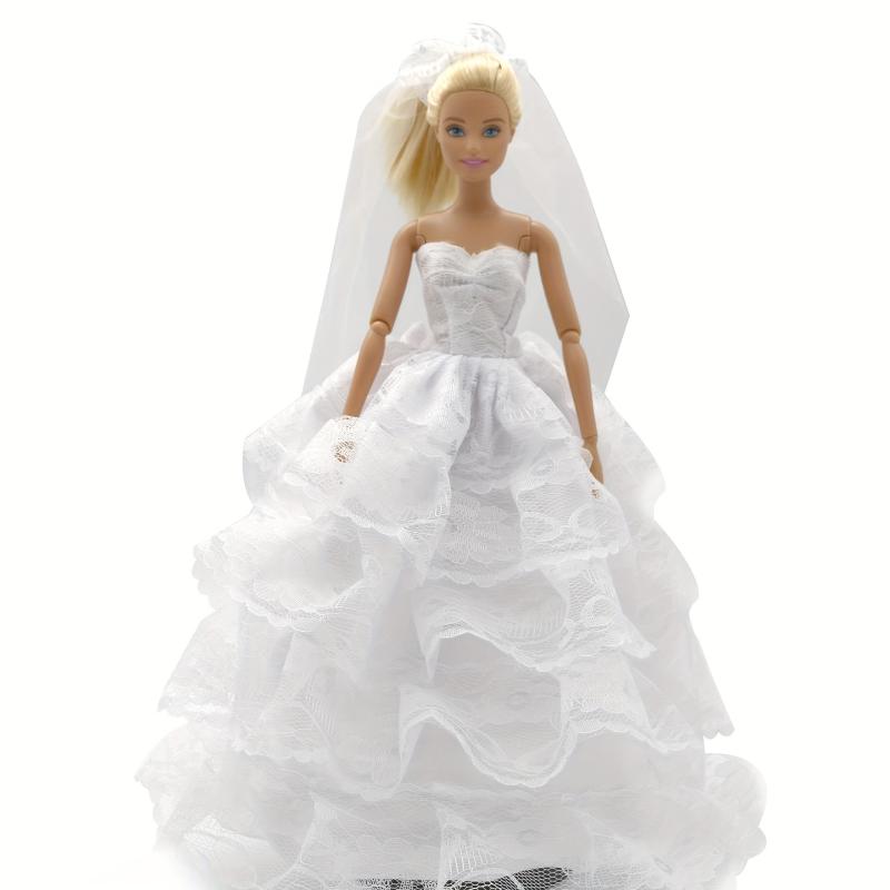 81in Wedding Dress with Headdress - Christmas Gift for Dolls