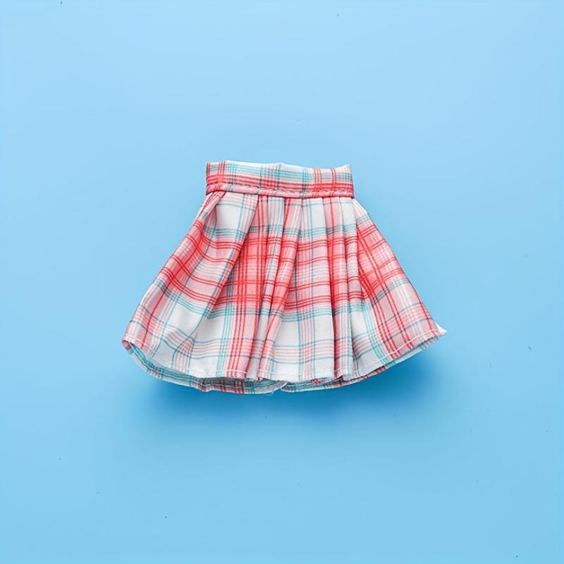 Plaid Pleated Skirt Student Uniform Short Skirts Doll Clothes
