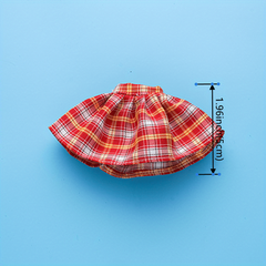 Plaid Pleated Skirt Student Uniform Short Skirts Doll Clothes
