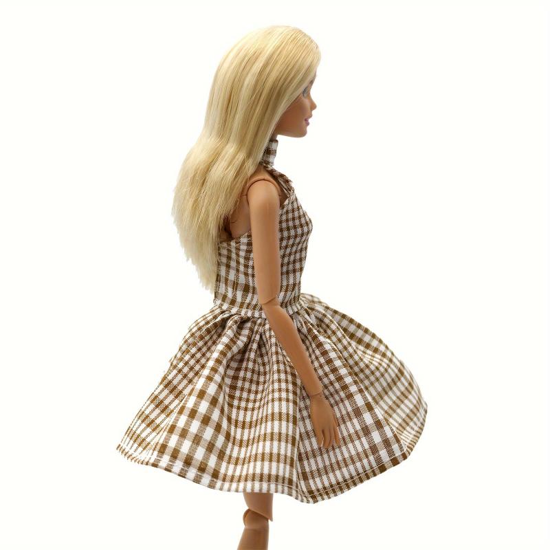 Plaid Halter Skirt Doll Clothes Accessories