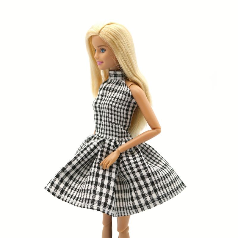 Plaid Halter Skirt Doll Clothes Accessories