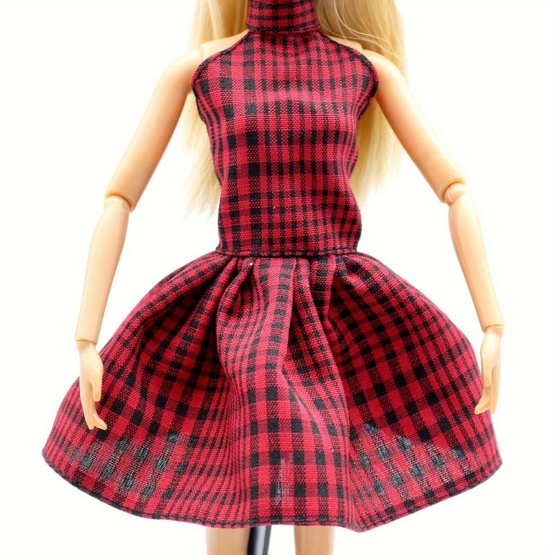 Plaid Halter Skirt Doll Clothes Accessories
