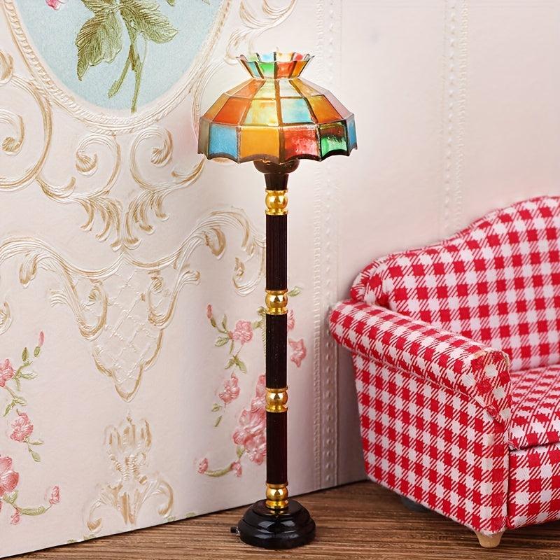 1:12 Dollhouse Colored LED Floor Lamp w/ Switch