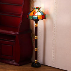 1:12 Dollhouse Colored LED Floor Lamp w/ Switch