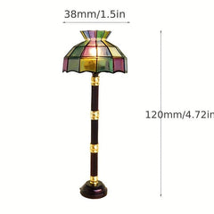 1:12 Dollhouse Colored LED Floor Lamp w/ Switch