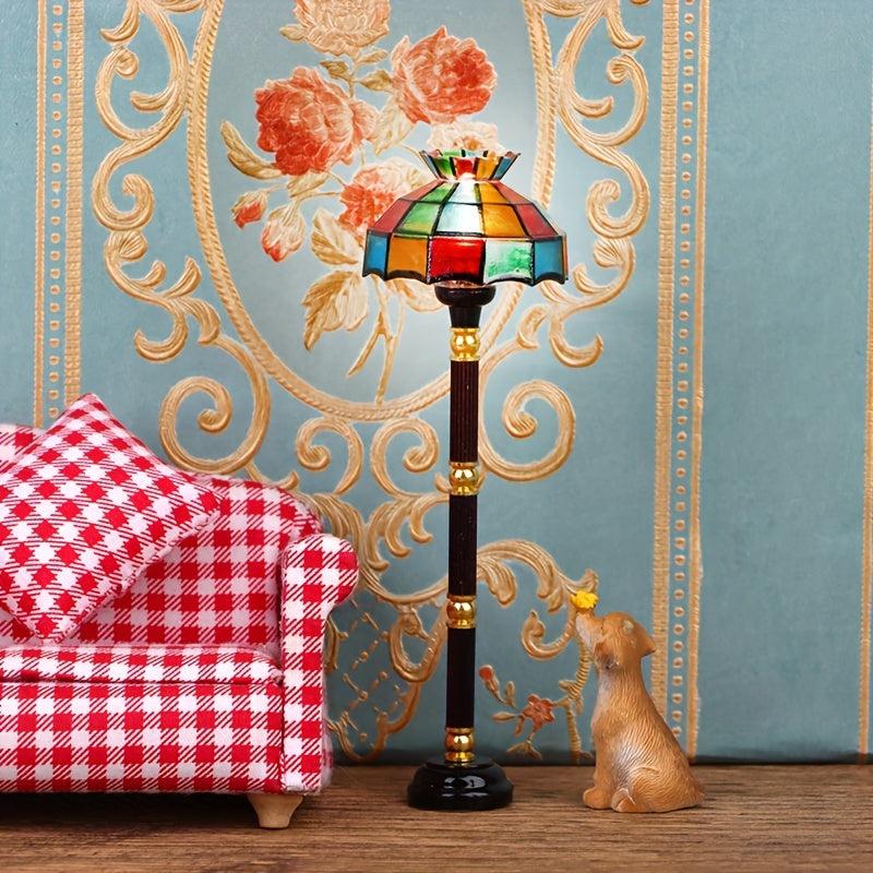 1:12 Dollhouse Colored LED Floor Lamp w/ Switch