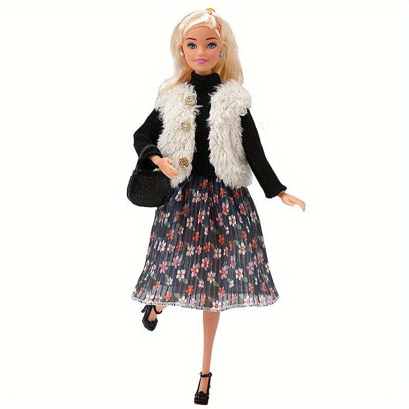 Doll Winter Coat Jacket Clothes Set for 11.5 Inch Dolls