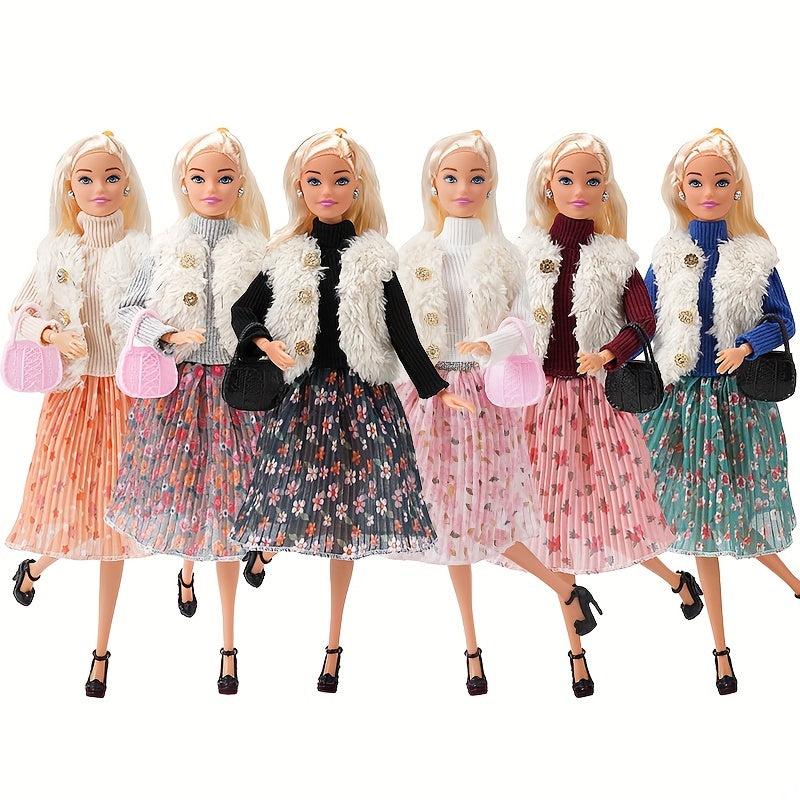 Doll Winter Coat Jacket Clothes Set for 11.5 Inch Dolls