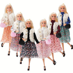 Doll Winter Coat Jacket Clothes Set for 11.5 Inch Dolls