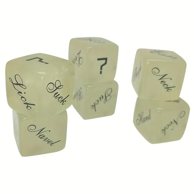 2pcs 25mm Luminous English Game Dice Set
