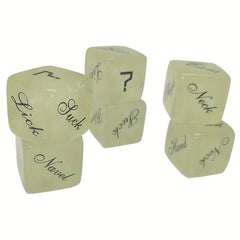 2pcs 25mm Luminous English Game Dice Set