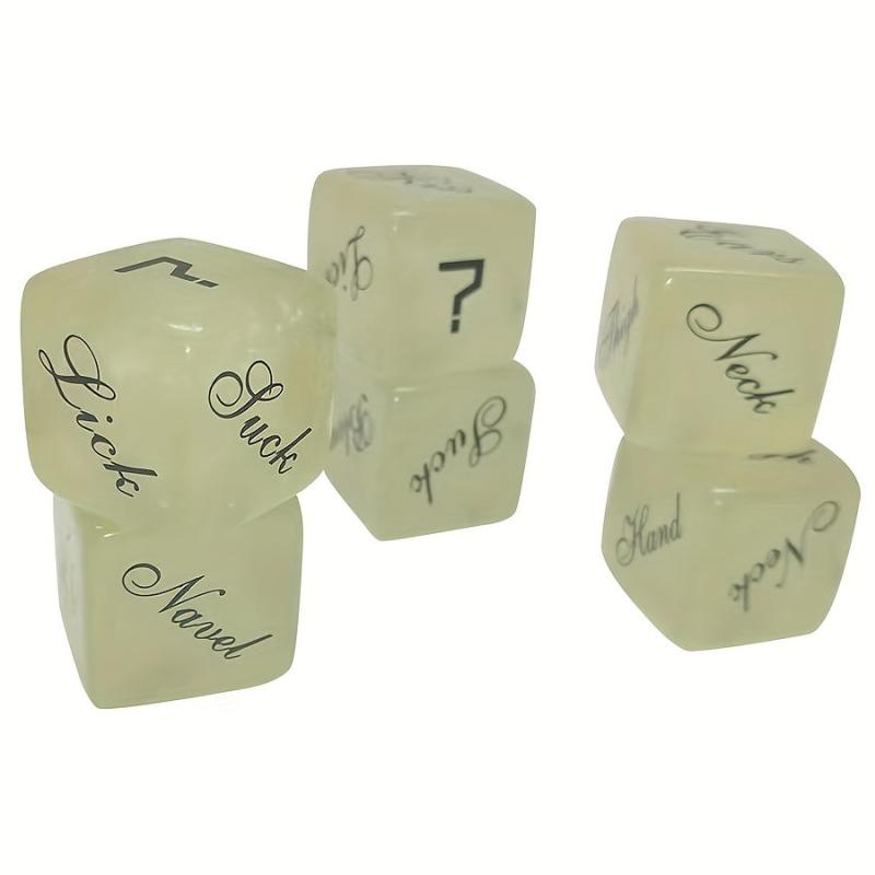 2pcs 25mm Luminous English Game Dice Set