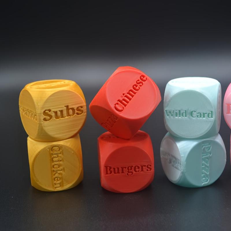 1pc Food Takeout Dice Fate Meal Holiday Party Game Gift