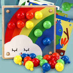 Montessori Wooden Toys Mushroom Nail Pairing Exercise Puzzle