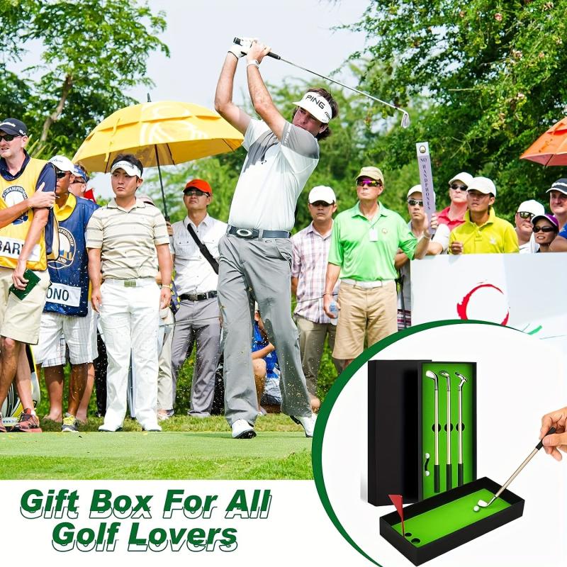 Mini Desktop Golf Pen Set - Creative Golf Club Ballpoint Pens