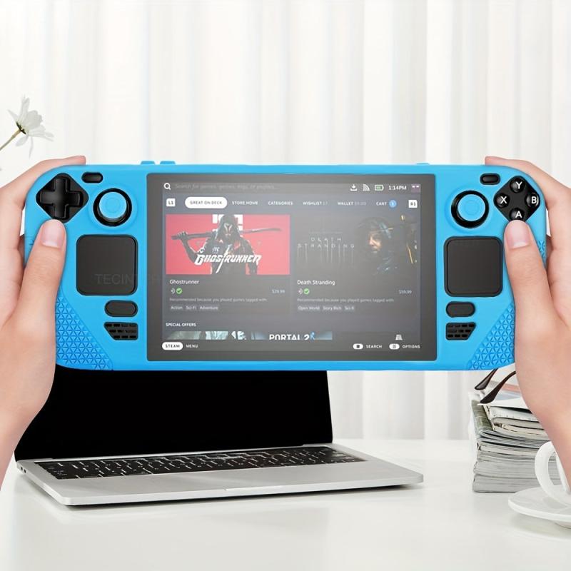 Silicone Protective Case for Steam Deck with Thumb Grip Caps