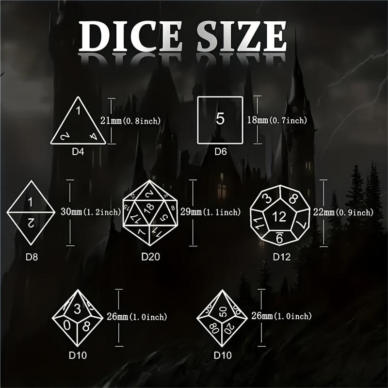 7pcs Quicksand Polyhedral Dices For Cosplay Board Game