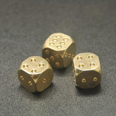 11MM Solid Copper Pigment Game Dice for Bar KTV Entertainment