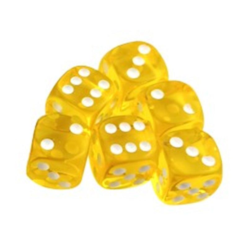 10Pcs 16mm Acrylic Dice Transparent Round Corner Table Games D6 Club
