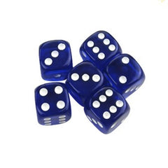 10Pcs 16mm Acrylic Dice Transparent Round Corner Table Games D6 Club