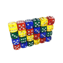 10Pcs 16mm Acrylic Dice Transparent Round Corner Table Games D6 Club