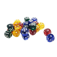 10Pcs 16mm Acrylic Dice Transparent Round Corner Table Games D6 Club