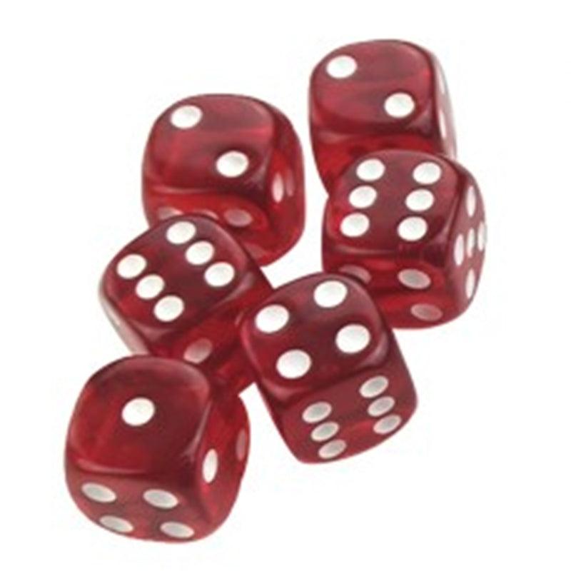 10Pcs 16mm Acrylic Dice Transparent Round Corner Table Games D6 Club