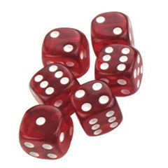 10Pcs 16mm Acrylic Dice Transparent Round Corner Table Games D6 Club