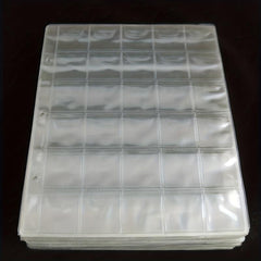 30 Pockets Coin Holder Folder Pages for Collection Album Storage