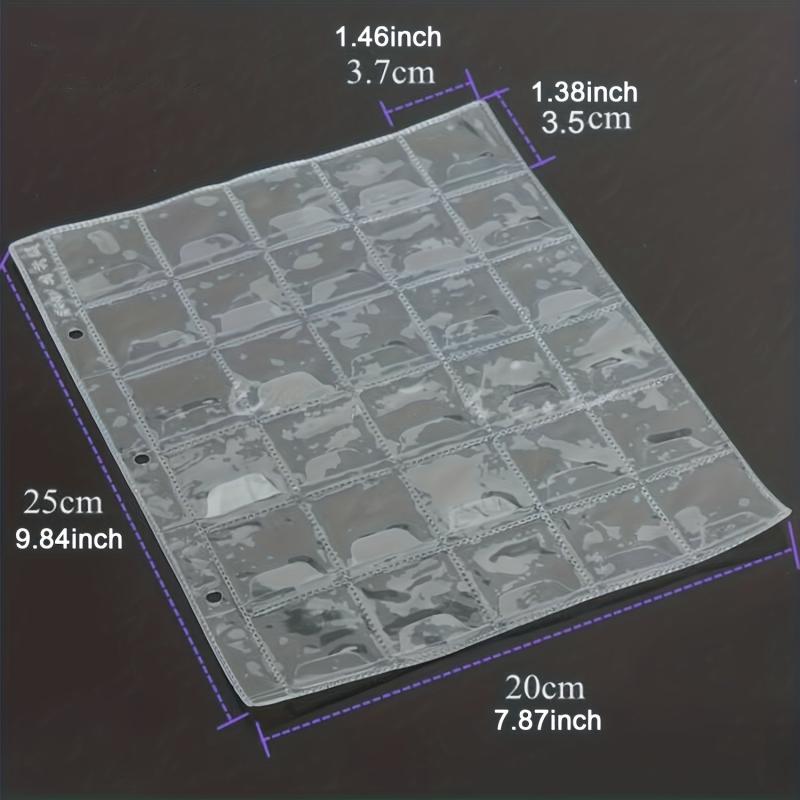 30 Pockets Coin Holder Folder Pages for Collection Album Storage