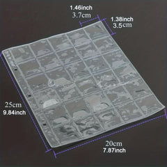 30 Pockets Coin Holder Folder Pages for Collection Album Storage