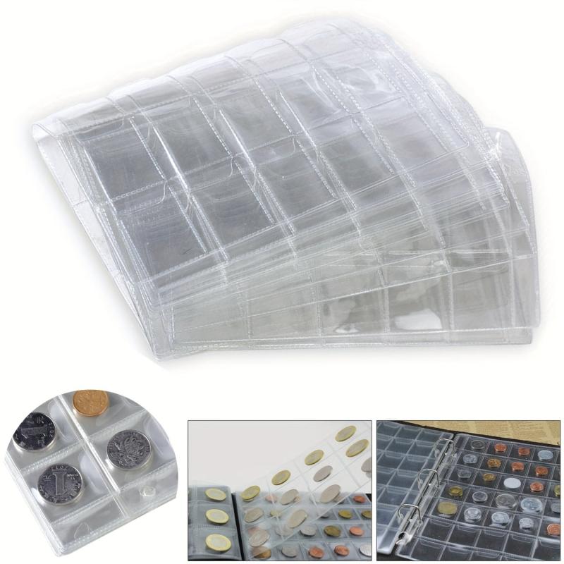 30 Pockets Coin Holder Folder Pages for Collection Album Storage